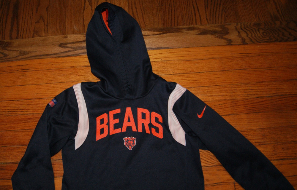 Chicago Bears Nike Therma-Fit Youth Medium Blue Hoodie Sweatshirt